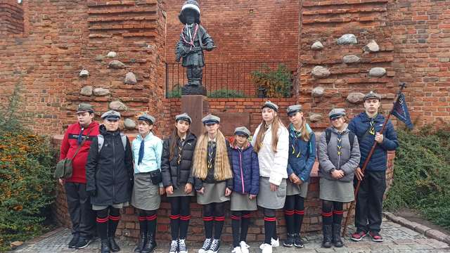 Wycieczka harcerzy do Warszawy