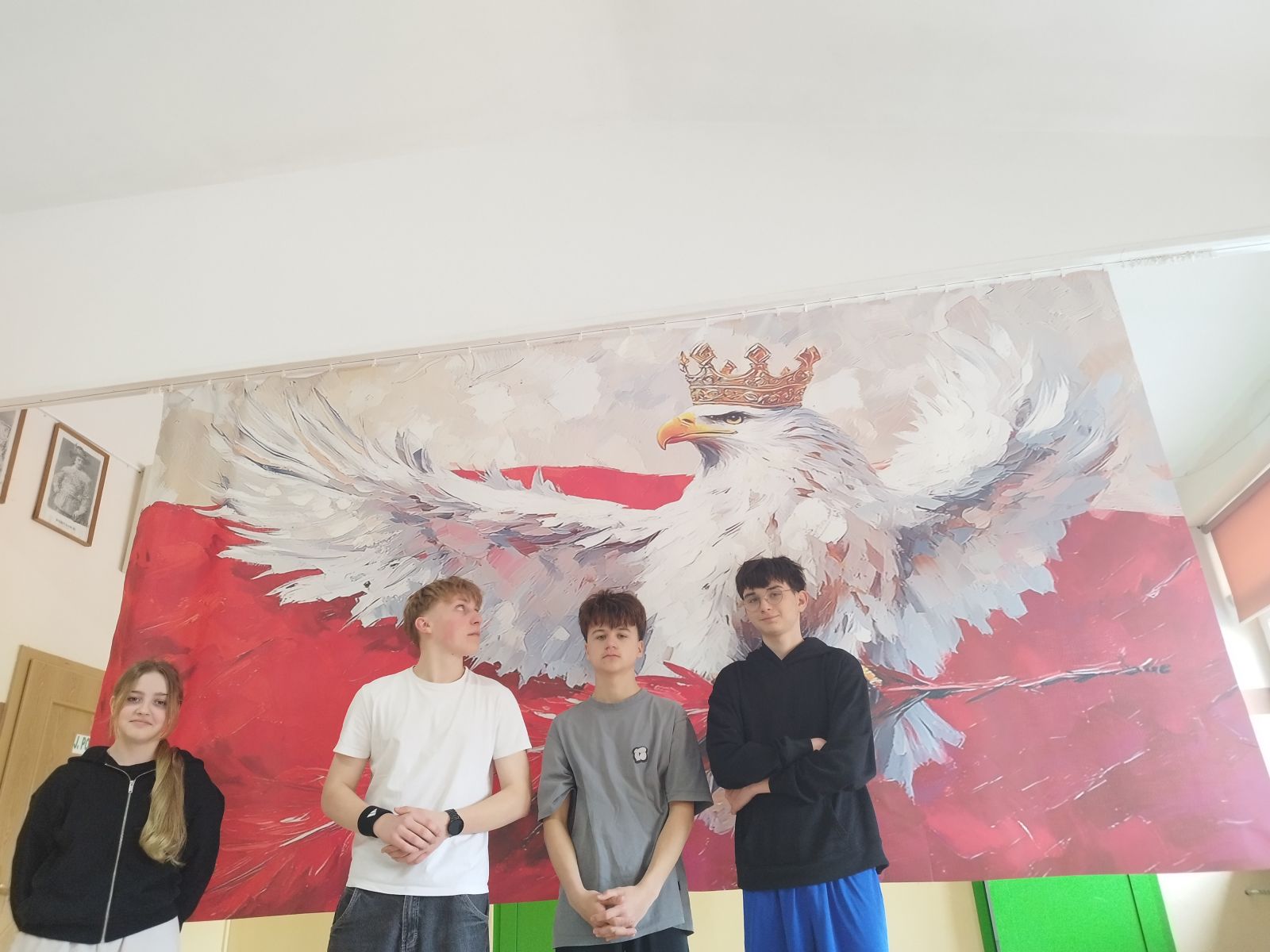 Zdjęcie: Baner patriotyczny w naszej szkole.